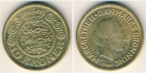 10 Krone Denmark Bronze/Aluminium Margrethe II of Denmark (1940-)