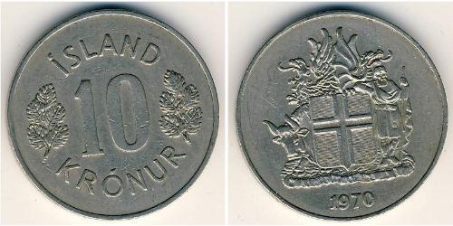 10 Krone Iceland Copper/Nickel 