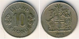 10 Krone Islande Cuivre/Nickel 