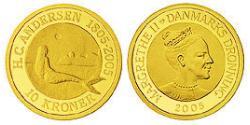 10 Krone Denmark Gold 