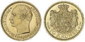 10 Krone Denmark Gold Frederick VIII of Denmark (1843 - 1912)