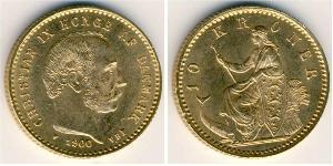 10 Krone Denmark Gold Christian IX of Denmark (1818-1906)