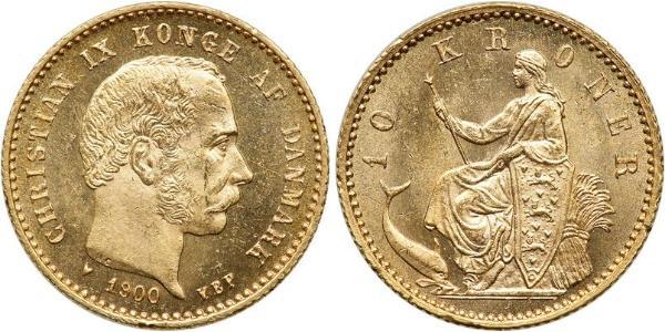 10 Krone Denmark Gold Christian IX of Denmark (1818-1906)