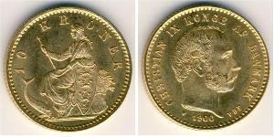 10 Krone Dänemark Gold Christian IX. von Dänemark (1818-1906)