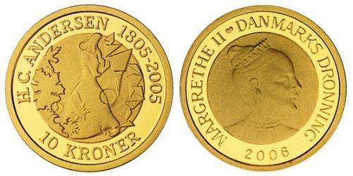 10 Krone Dänemark Gold 