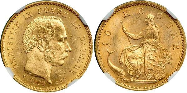 10 Krone Dänemark Gold Christian IX. von Dänemark (1818-1906)