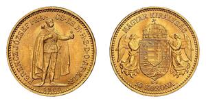 10 Krone Kingdom of Hungary (1000-1918) Gold Franz Joseph I (1830 - 1916)