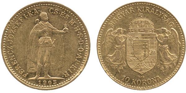 10 Krone Kingdom of Hungary (1000-1918) Gold Franz Joseph I (1830 - 1916)