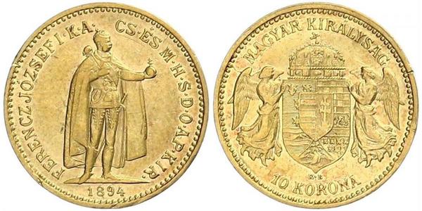 10 Krone Kingdom of Hungary (1000-1918) Gold Franz Joseph I (1830 - 1916)