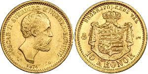 10 Krone Schweden Gold Oskar II. (Schweden) (1829-1907)