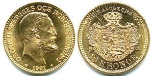 10 Krone Sweden Gold Oscar II of Sweden (1829-1907)