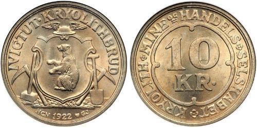 10 Krone Groenlandia Níquel/Cobre 