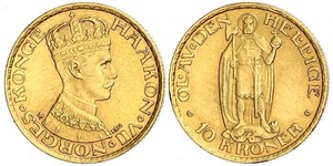 10 Krone Norvège Or Haakon VII de Norvège (1872 - 1957)