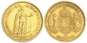 10 Krone Royaume de Hongrie (1000-1918) Or Franz Joseph I (1830 - 1916)