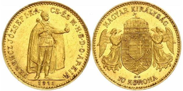 10 Krone Royaume de Hongrie (1000-1918) Or Franz Joseph I (1830 - 1916)
