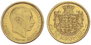 10 Krone Danimarca Oro Cristiano X di Danimarca (1870 - 1947)