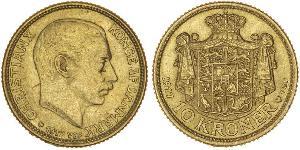 10 Krone Danimarca Oro Cristiano X di Danimarca (1870 - 1947)