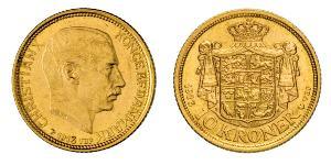 10 Krone Danimarca Oro Cristiano X di Danimarca (1870 - 1947)