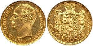 10 Krone Dinamarca Oro Federico VIII de Dinamarca (1843 - 1912)