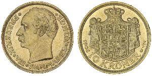 10 Krone Dinamarca Oro Federico VIII de Dinamarca (1843 - 1912)