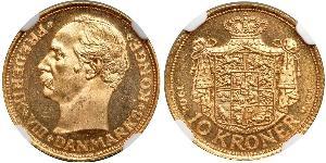 10 Krone Dinamarca Oro Federico VIII de Dinamarca (1843 - 1912)