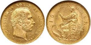 10 Krone Dinamarca Oro Christian IX de Dinamarca (1818-1906)