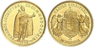 10 Krone Reino de Hungría (1000-1918) Oro Franz Joseph I (1830 - 1916)