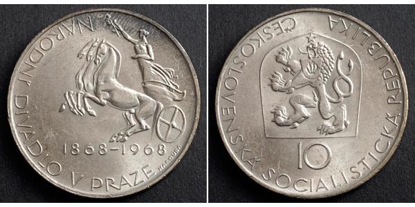 10 Krone Czechoslovakia (1918-1992) Silver 