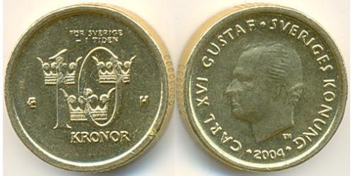 10 Krone Suecia Tin/Cobre/Zinc 