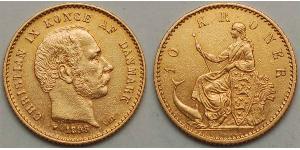 10 Krone 丹麦 金 