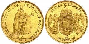 10 Krone 匈牙利王国 金 弗朗茨·约瑟夫一世 (1830 - 1916)