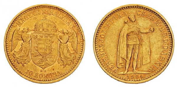 10 Krone 匈牙利王国 金 弗朗茨·约瑟夫一世 (1830 - 1916)