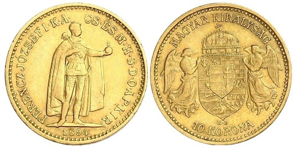 10 Krone 匈牙利王国 金 弗朗茨·约瑟夫一世 (1830 - 1916)