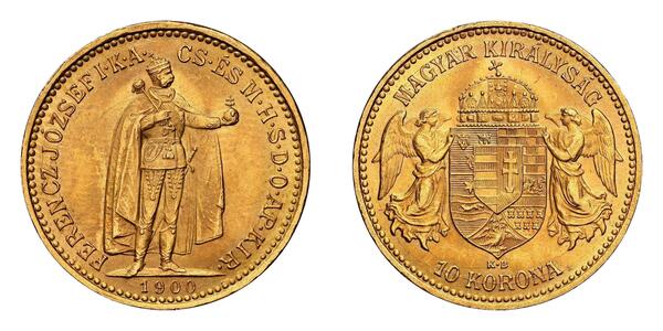10 Krone 匈牙利王国 金 弗朗茨·约瑟夫一世 (1830 - 1916)