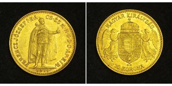 10 Krone 匈牙利王国 金 弗朗茨·约瑟夫一世 (1830 - 1916)