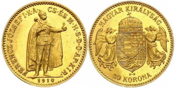 10 Krone 匈牙利王国 金 弗朗茨·约瑟夫一世 (1830 - 1916)