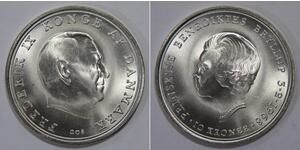 10 Krone 丹麦 銀 弗雷德里克九世 (1899 - 1972)