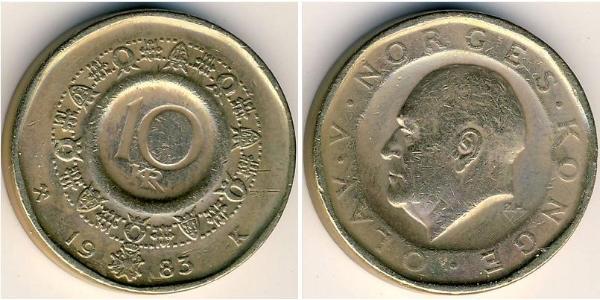 10 Krone 挪威 銅/镍/Zinc 
