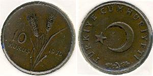 10 Kurush Turquía (1923 - ) Bronce 