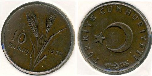 10 Kurush Turkey (1923 - ) Bronze 