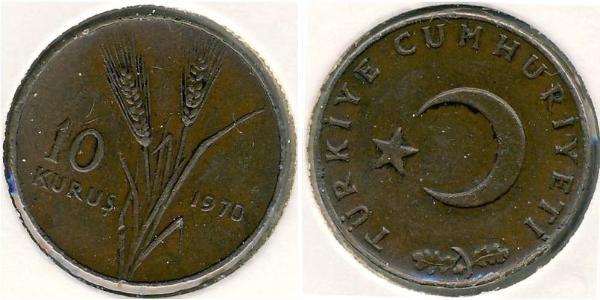 10 Kurush Turkey (1923 - ) Bronze 