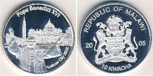 10 Kwacha Malaui Plata 