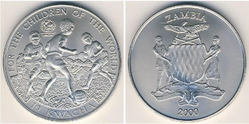 10 Kwacha Zambia (1964 - ) Rame/Nichel 