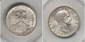 10 Lek Albanian Kingdom (1939-1943) Argento Vittorio Emanuele III d