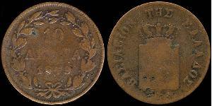 10 Lepta Regno di Grecia (1832-1924) Rame Ottone di Grecia (1815 - 1867)