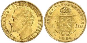 10 Lev Bulgaria Gold Ferdinand I of Bulgaria (1861 -1948)