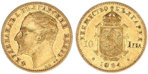 10 Lev Bulgaria Gold Ferdinand I of Bulgaria (1861 -1948)