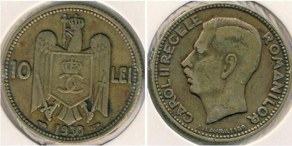 10 Lev Royaume de Roumanie (1881-1947) Nickel/Laiton 