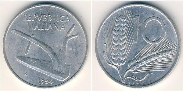 10 Lira Repubblica italiana (1946 - ) Alluminio 