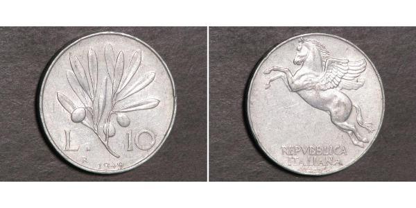 10 Lira Italia Aluminio 